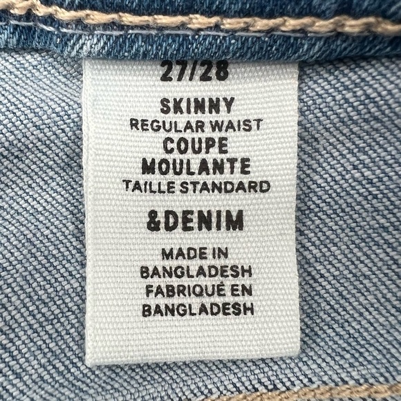 H&M &denim Women's Skinny Regular Fit Straight Leg Distressed Jeans Size 27 - Picture 2 of 5